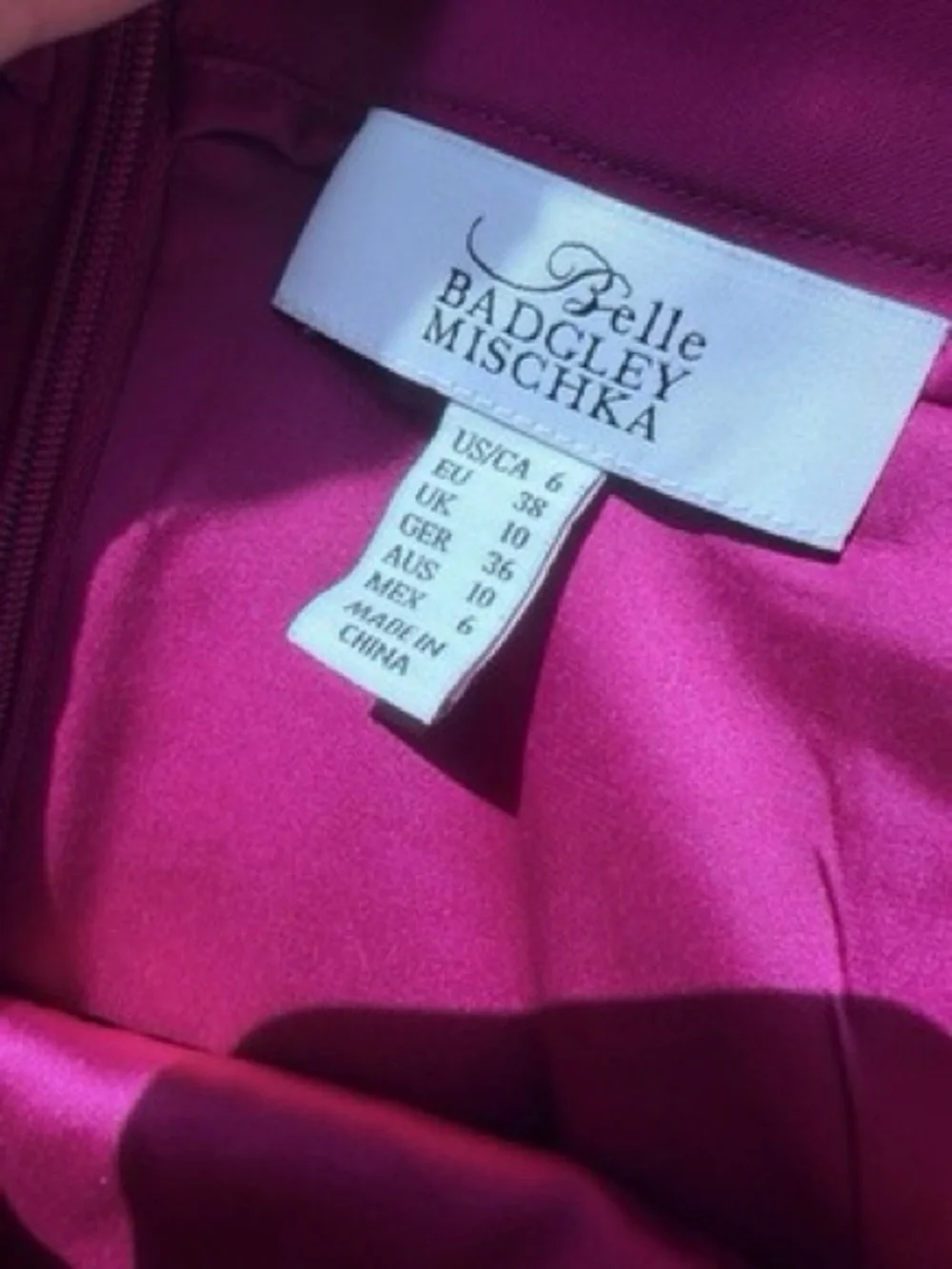 Badgley Mischka Fuchsia High-Low Tulip Midi Skirt